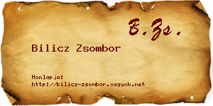 Bilicz Zsombor névjegykártya